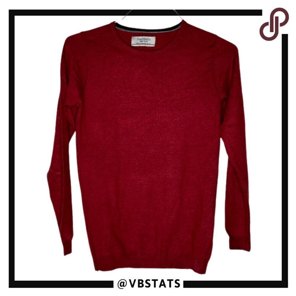 Fred‎ Mello Red Knit Sweater Top in Size Small